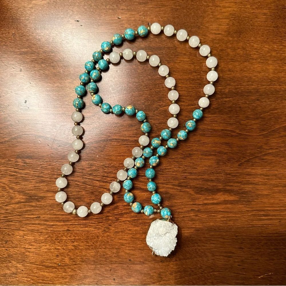 Turquoise Crystal Necklace - Picture 4 of 6